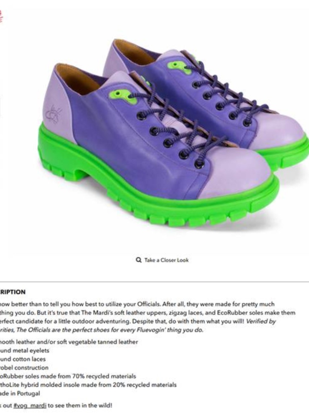 Fluevog Mardi "Hiker" Shoes - Picture 9 of 9